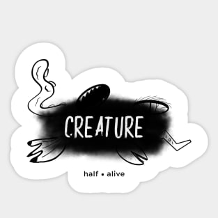 Half Alive Creature (black) Sticker